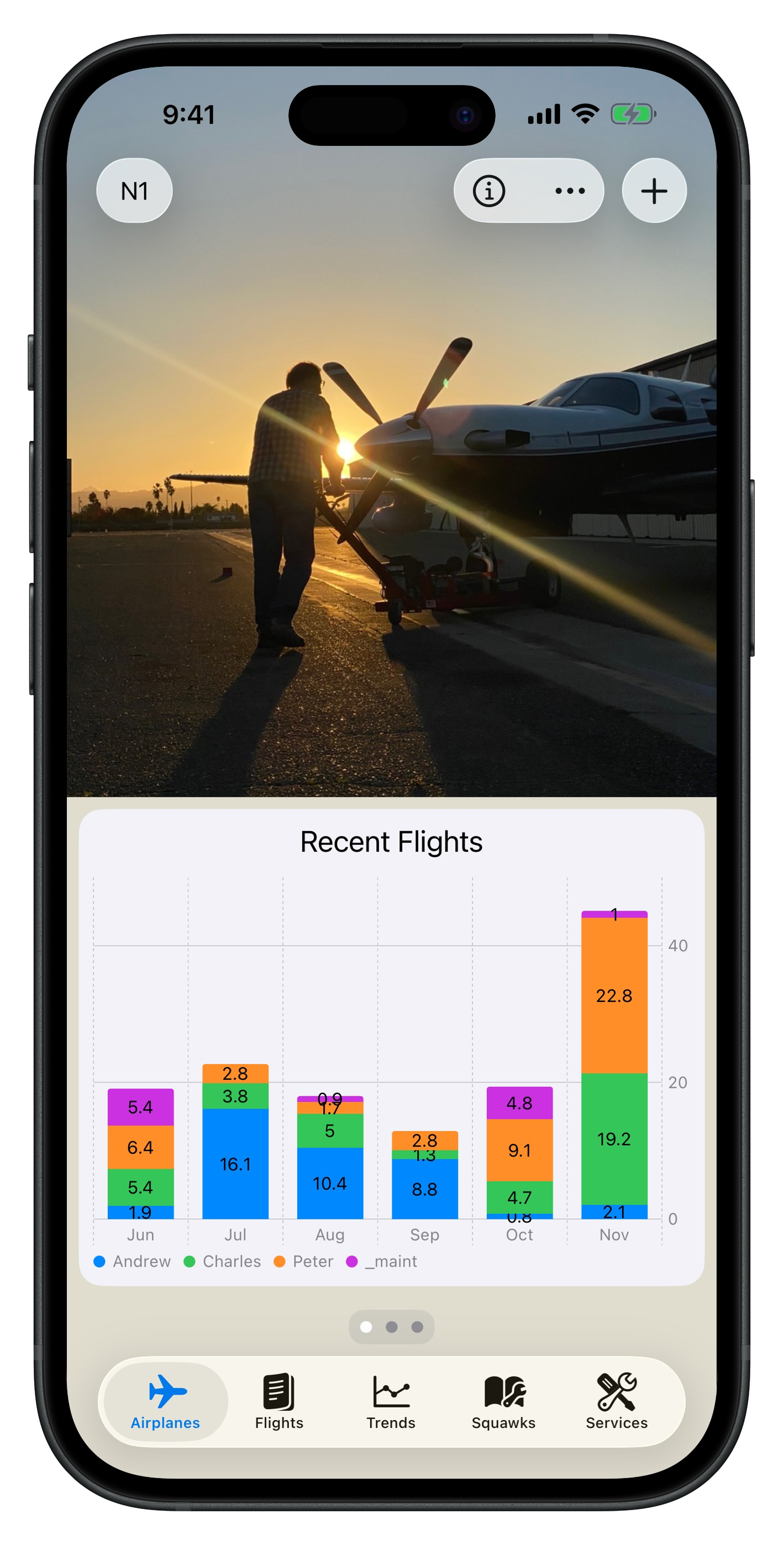 aeroLogbook app screenshot
